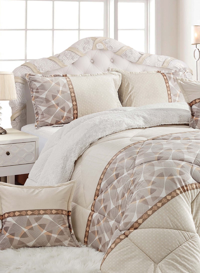 Sleep night Winter 4Pcs Comforter Set Single Size 160x210cm Floral Bedding Sets Multicolor - Image 2