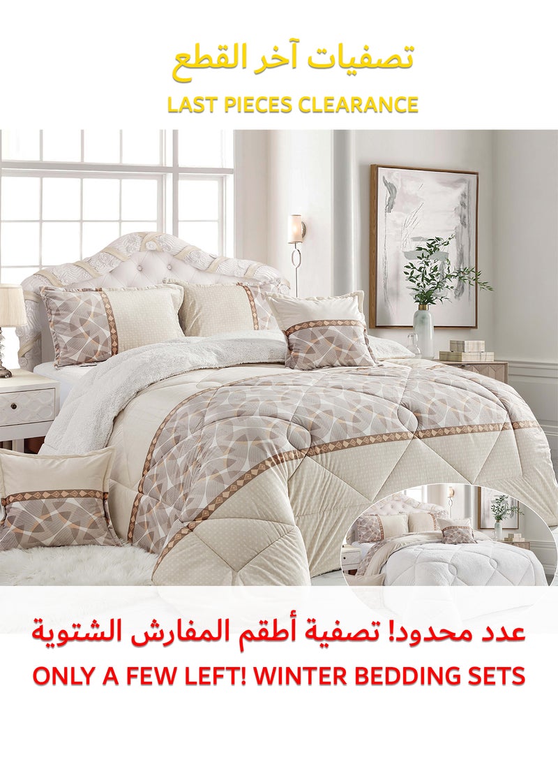 Sleep night Winter 4Pcs Comforter Set Single Size 160x210cm Floral Bedding Sets Multicolor - Image 1
