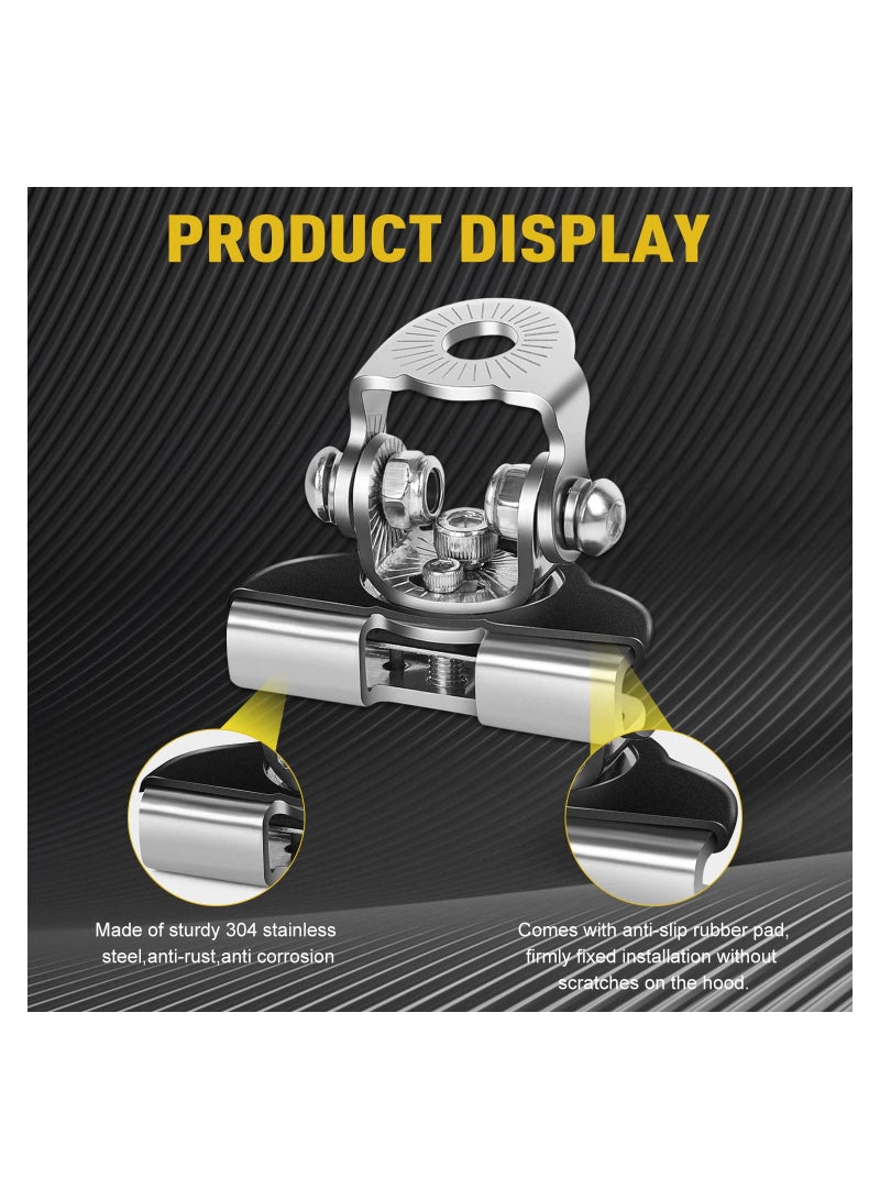 SYOSI 2 Pack Led Light Bar Mounting Brackets, Hood Led Pod Light Mount Universal Led Light Mounting Brackets Jeep Led Light Mounts Pod Light Holders for Off Road Jeep Truck Suv Without Installing Drill - Image 4