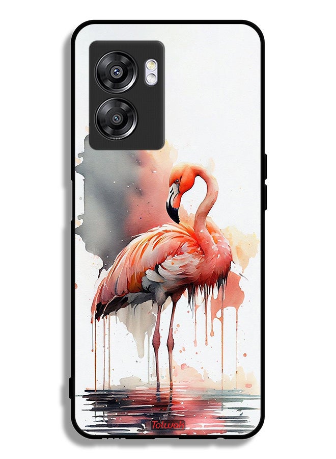 Tolwak Oppo A57 5G Protective Case Cover Tropical Watercolor Art - Image 2