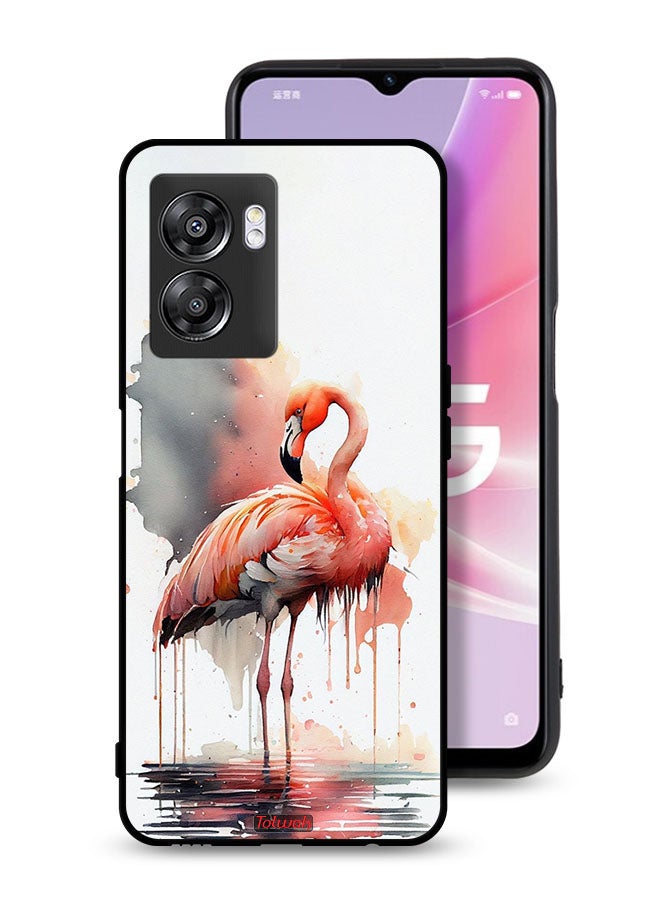Tolwak Oppo A57 5G Protective Case Cover Tropical Watercolor Art - Image 1