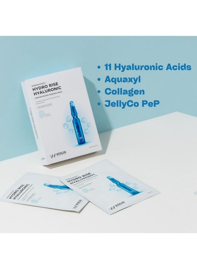 Wonjin Effect HYDRO RISE HYALURONIC MASK 1.05 fl Oz*10 pieces, Hydrating, Moisturizing, Skin Elasticity, Wrinkle Care, Hyaluronic Acid, Aquaxyl, Skin Barrier, Mask Sheet - Image 4