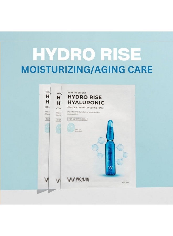 Wonjin Effect HYDRO RISE HYALURONIC MASK 1.05 fl Oz*10 pieces, Hydrating, Moisturizing, Skin Elasticity, Wrinkle Care, Hyaluronic Acid, Aquaxyl, Skin Barrier, Mask Sheet - Image 2