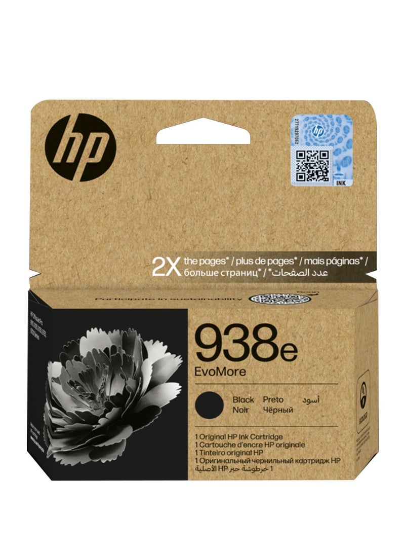 HP 938e High Yield EvoMore Original Ink Cartridge - 4S6X2PE Black - Image 1