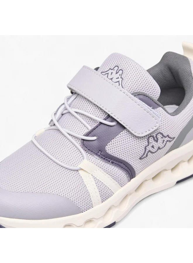 Kappa Girls' Logo Print Sports Shoes with Hook and Loop Closure