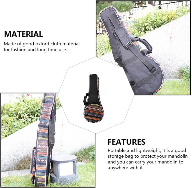 comfrt Mandolin Case Vintage Oxford Cloth Mandolin Bag Travel Guitar Case Bass Guitar Case Bag Accessories for Electric Guitar ( Assorted Color ) - Image 3