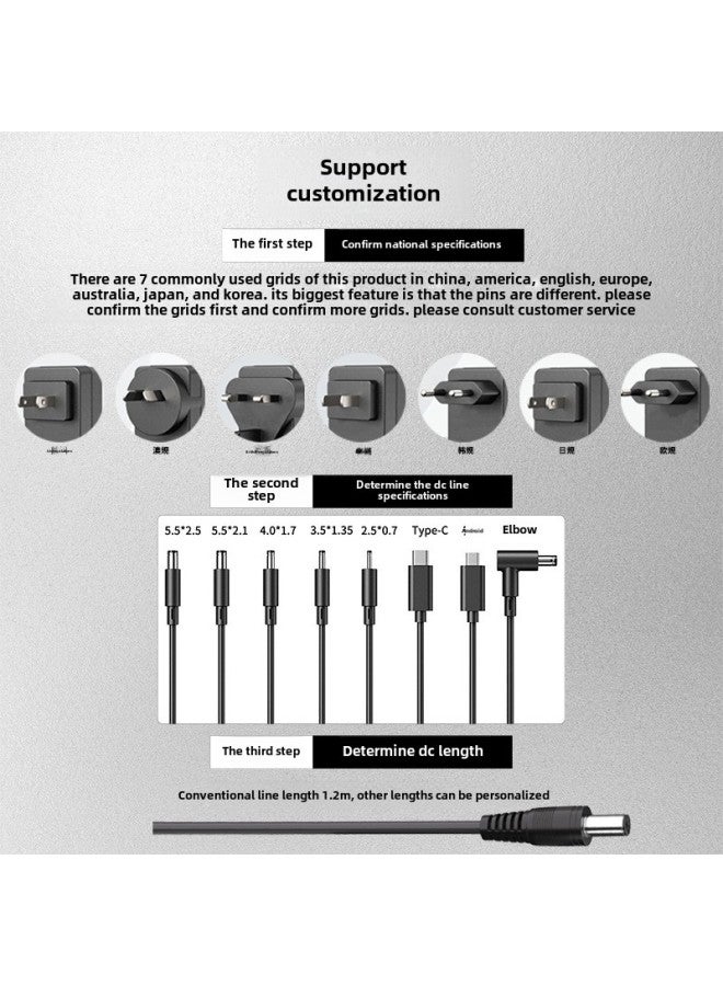 Loquat 12v2a Power Adapter CCC/ETL Multi-country Certification Monitoring Massager Router 24W Original Adapter-Colour:12v2a Standard Ccc/cqc Certification-Specification:Dc Head 4.0*1.7 - Image 4
