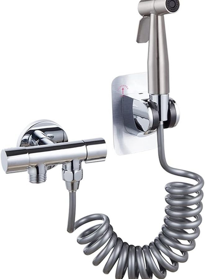 مرشة المرحاض المحمولة الحجم ب لغسيل حفاضات الأطفال ومنطقة النساء وحيوانات الأليفات المحمولة مع حامل خرطوم - Image 2