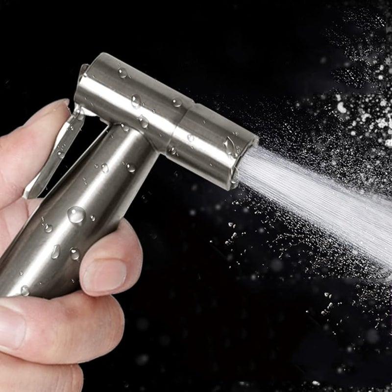 مرشة المرحاض المحمولة الحجم ب لغسيل حفاضات الأطفال ومنطقة النساء وحيوانات الأليفات المحمولة مع حامل خرطوم - Image 4