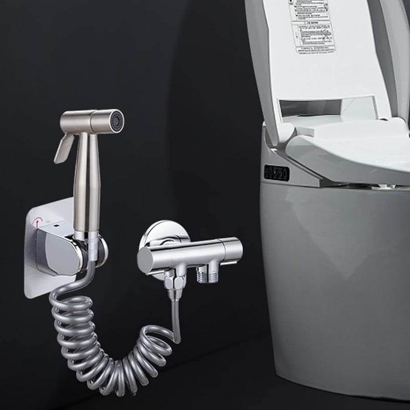 مرشة المرحاض المحمولة الحجم ب لغسيل حفاضات الأطفال ومنطقة النساء وحيوانات الأليفات المحمولة مع حامل خرطوم - Image 3