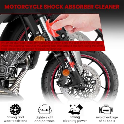 STHIRA® 2Pcs Universal Motorcycle Fork Seal Cover For Bike For 45-55mm Front Shock Absorbers, Removes Dirt & Grime, Prevents Seal Leakage, Prolongs Fork Life, Durable Dual-Pack Fork Protector For Bike - Image 5