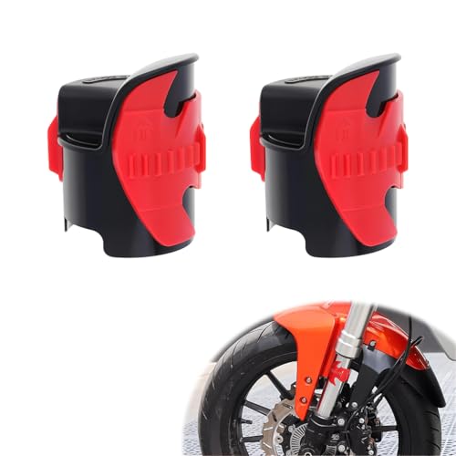 STHIRA® 2Pcs Universal Motorcycle Fork Seal Cover For Bike For 45-55mm Front Shock Absorbers, Removes Dirt & Grime, Prevents Seal Leakage, Prolongs Fork Life, Durable Dual-Pack Fork Protector For Bike - Image 1