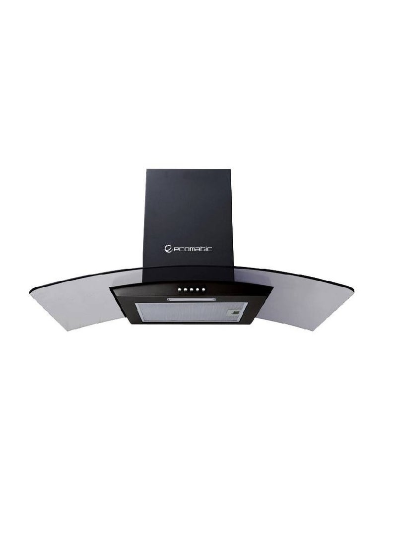 Ecomatic Ecomatic Built in hood 90 cm decorative Black CURVY 750 m3/h H9207KGBBK 