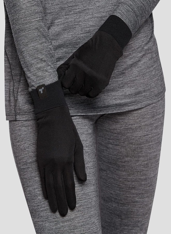 Terramar Adult Thermasilk Ultra-Thin Performance Liner Gloves, Black, Large (8.5-9) - Image 4