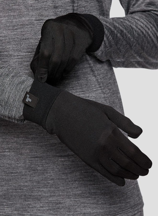 Terramar Adult Thermasilk Ultra-Thin Performance Liner Gloves, Black, Large (8.5-9) - Image 2
