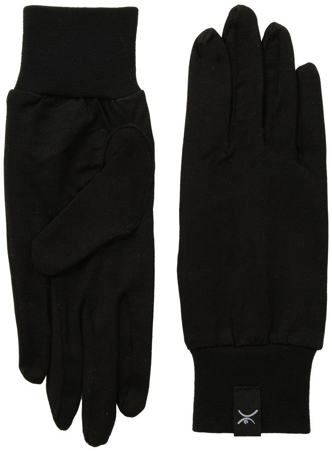 Terramar Adult Thermasilk Ultra-Thin Performance Liner Gloves, Black, Large (8.5-9) - Image 1