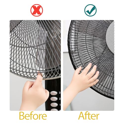 Asekonc 2 Pack Round Electric Fan Guard Dust Cover，Damp-Proof Cover for Pedestal Fan Summer Washable Dustproof Safety Fan Protection - Image 2