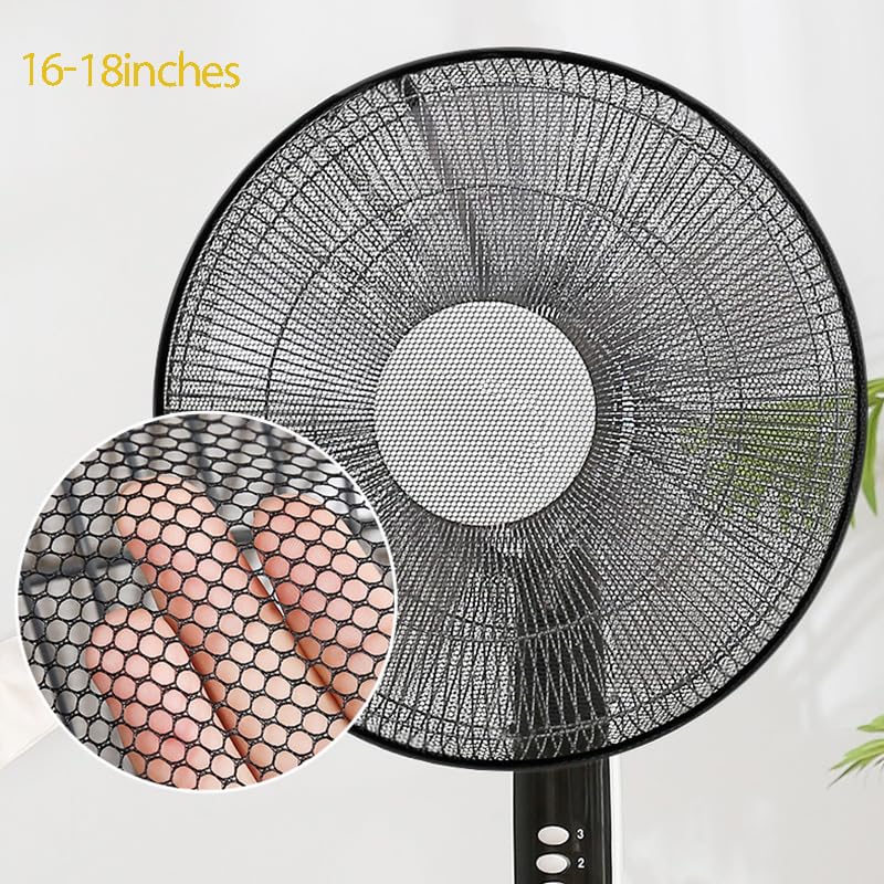 Asekonc 2 Pack Round Electric Fan Guard Dust Cover，Damp-Proof Cover for Pedestal Fan Summer Washable Dustproof Safety Fan Protection - Image 3