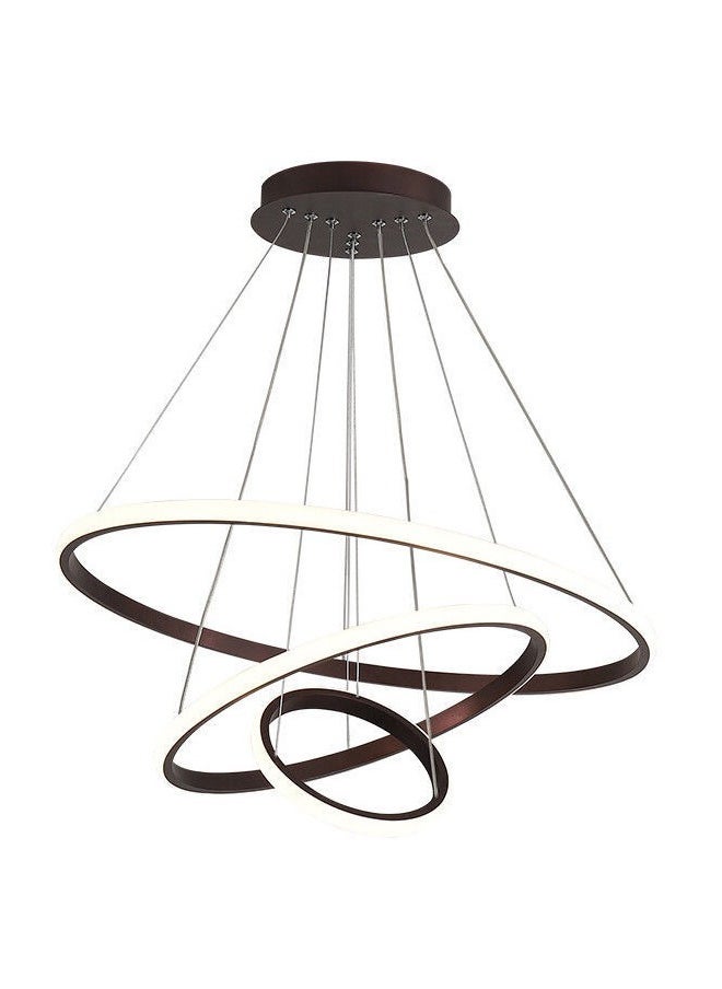 fashionhome Futuristic Spiral LED Ring Chandelier Modern Art Inspired Adjustable Ceiling Pendant Light for Living Room Dining Area or Office Décor Sleek Black Frame with Soft Ambient Glow  - Image 5