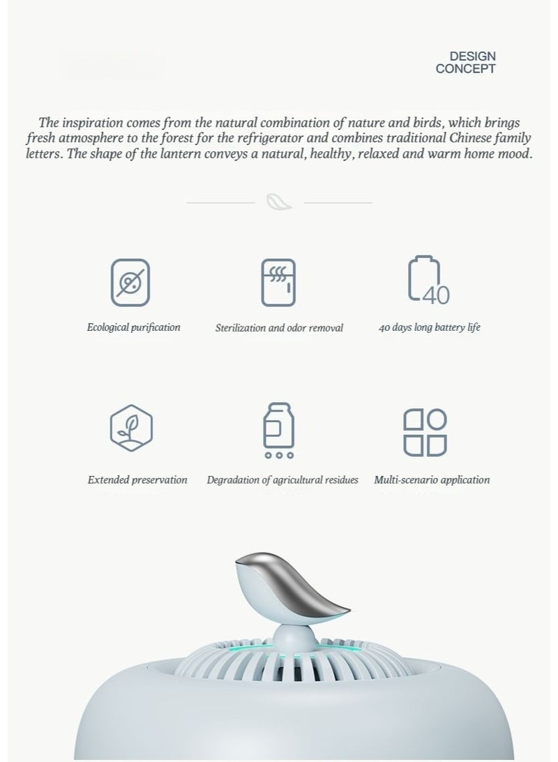 ROOTSENSE refrigerator odor eliminator ozone disinfection for refrigerator sterilization and odor removal for indoor use with long-lasting power and dual odor removal functions for household use. - Image 3