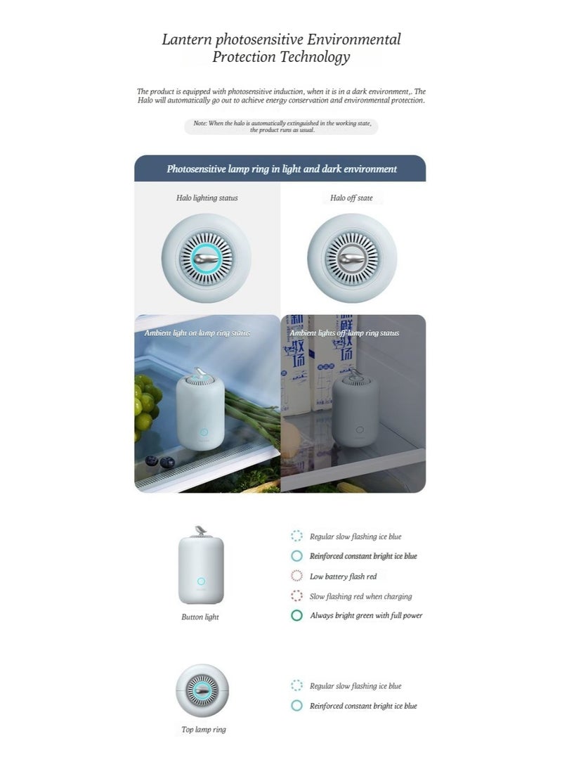 ROOTSENSE refrigerator odor eliminator ozone disinfection for refrigerator sterilization and odor removal for indoor use with long-lasting power and dual odor removal functions for household use. - Image 4
