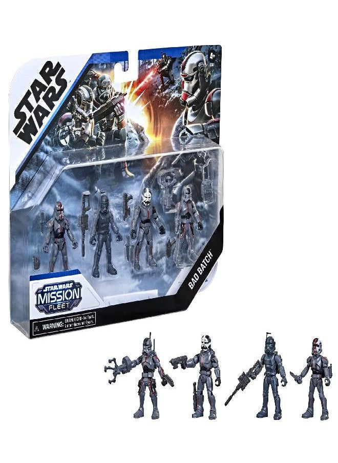 STAR WARS - STAR WARS Mission Fleet Clone Commando Clash 2.5-Inch-Scale Action Figure 4-Pack with Multiple Accessories, Toys for Kids Ages 4 and Up,F5333 - Image 1