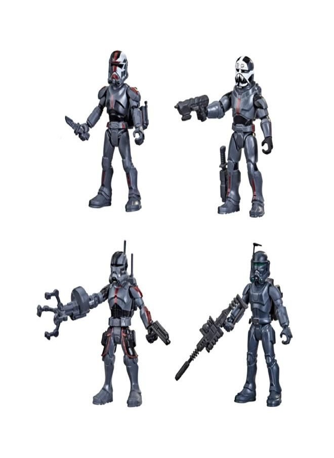 STAR WARS - STAR WARS Mission Fleet Clone Commando Clash 2.5-Inch-Scale Action Figure 4-Pack with Multiple Accessories, Toys for Kids Ages 4 and Up,F5333 - Image 1