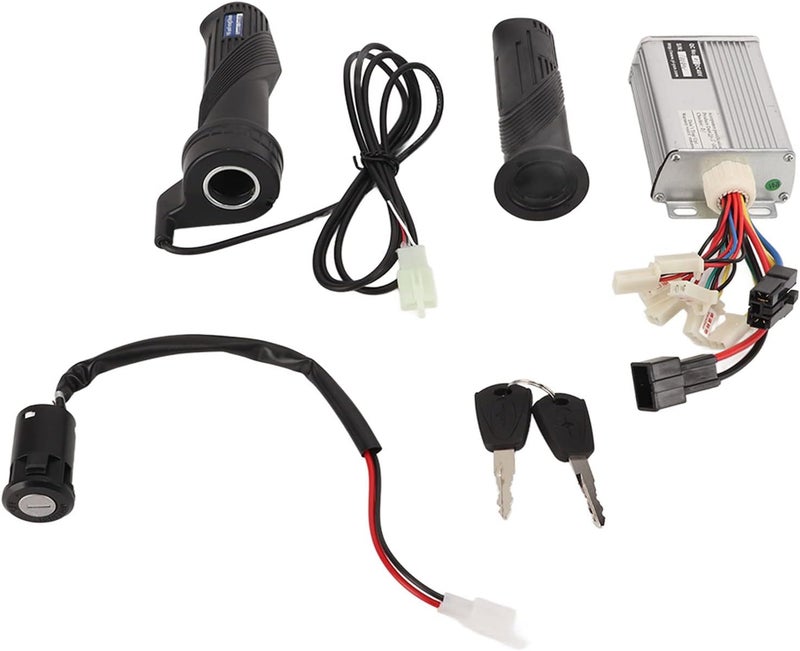 Aramox Electric Brushed Speed Controller 48V 1000W Brushed Speed Controller Kit with Throttle Grip Lock Key for Electric Bike Tricycle - Image 1