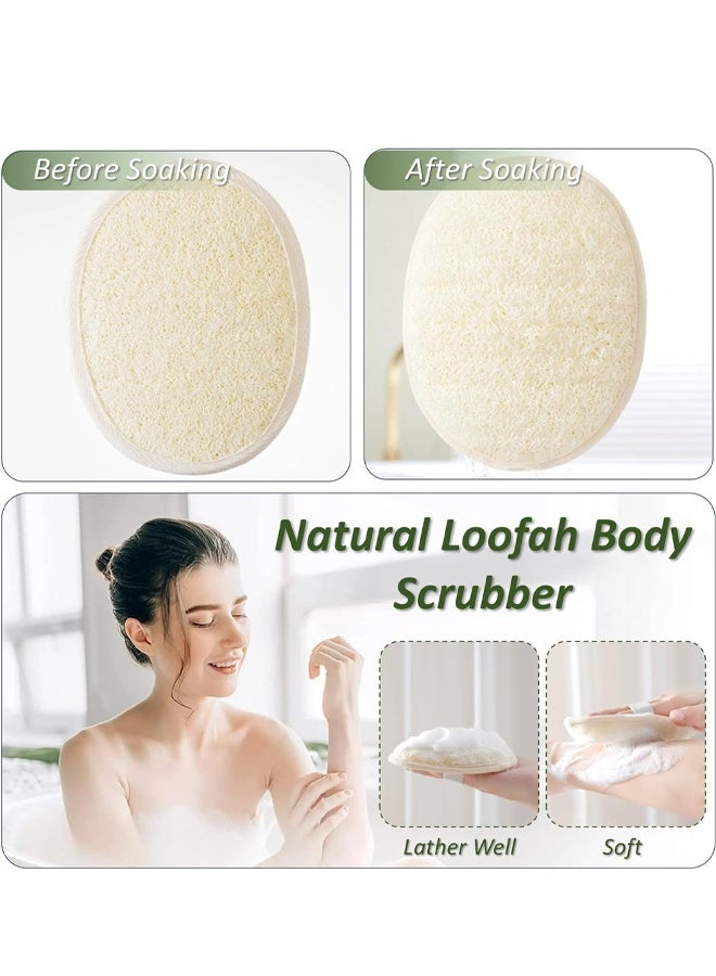 2Pcs Natural Eco Loofah Sponge Body Face Exfoliating Shower Scrubber - Image 3