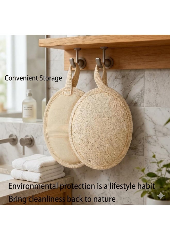 2Pcs Natural Eco Loofah Sponge Body Face Exfoliating Shower Scrubber - Image 4