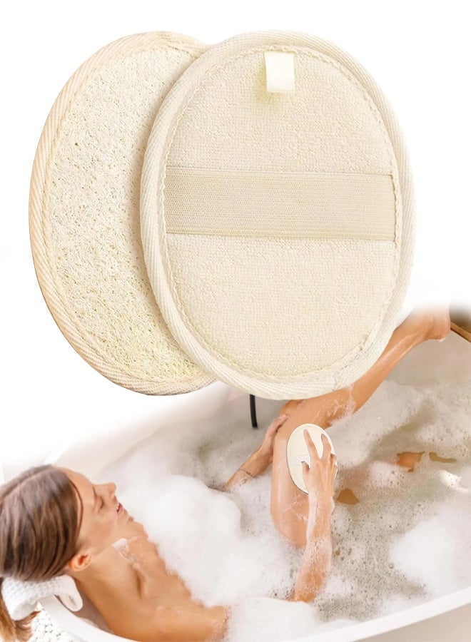2Pcs Natural Eco Loofah Sponge Body Face Exfoliating Shower Scrubber - Image 1