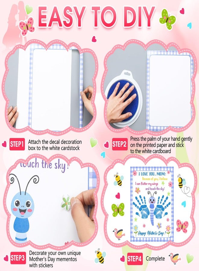 Beeveer 48 Sets Grandparents Day Handprint Crafts for Kids DIY Religious Hand Keepsake Craft Gifts with Flower Stickers for Mom Dad Home Sunday School Classroom Party Activities(Bright Colors) - Image 4