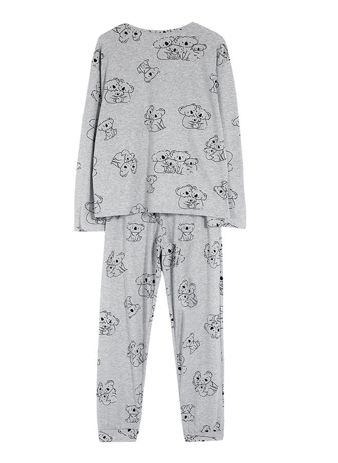 Gray Melange Cotton Animal Pattern Knitted Pajama Set THMAW25PT00020 - pzsku/ZA9AFC6CB80657AE674B3Z/45/_/1730941024/9ad0c047-a9ae-46a6-b148-2c845edd1961