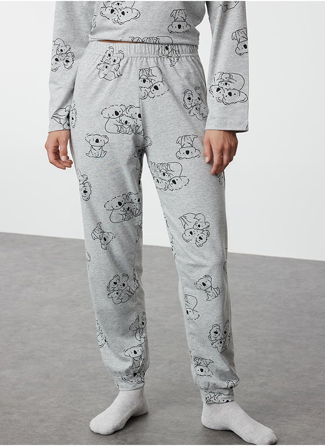 Gray Melange Cotton Animal Pattern Knitted Pajama Set THMAW25PT00020 - pzsku/ZA9AFC6CB80657AE674B3Z/45/_/1730941038/588ebdf6-dcc7-4a70-a03c-1e60230c877e