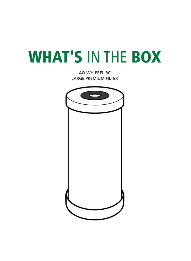 AO Smith 4.5"x10" 25 Micron Carbon Sediment Water Filter Replacement Cartridge - For Whole House Filtration Systems - AO-WH-PREL-RC - Image 1