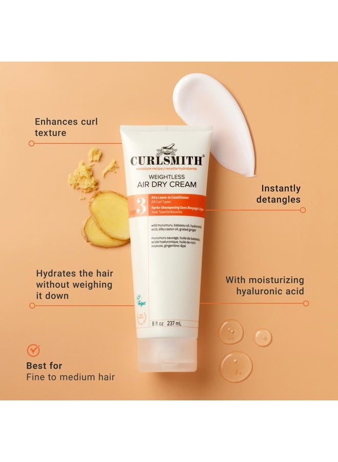 CURLSMITH Weightless Air Dry Cream - Vegan Leave-In Conditioner for Any Hair Type, Smooths Hair (2fl.oz) - Image 2