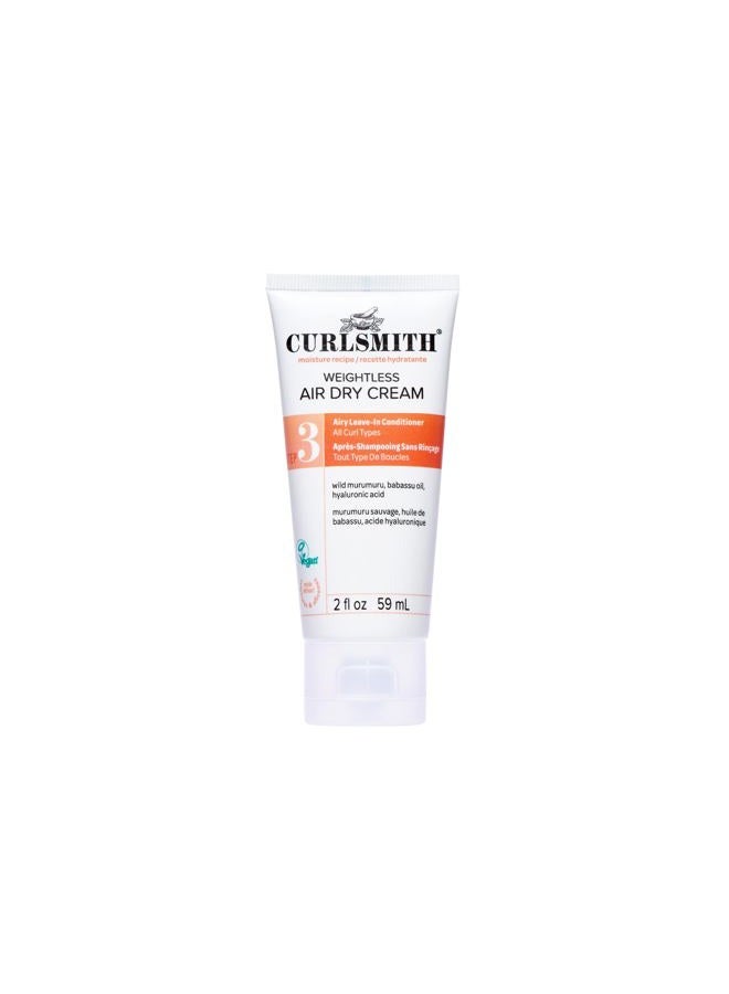 CURLSMITH Weightless Air Dry Cream - Vegan Leave-In Conditioner for Any Hair Type, Smooths Hair (2fl.oz) - Image 1