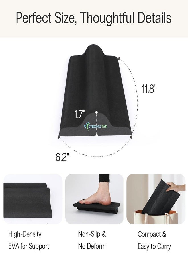 StrongTek Plantar Fasciitis Relief Foot Stretcher Pad, High-Density EVA Calf Stretching Block for Heel Pain, Achilles Tendon & Foot Arch Therapy, Portable & Lightweight - Image 2