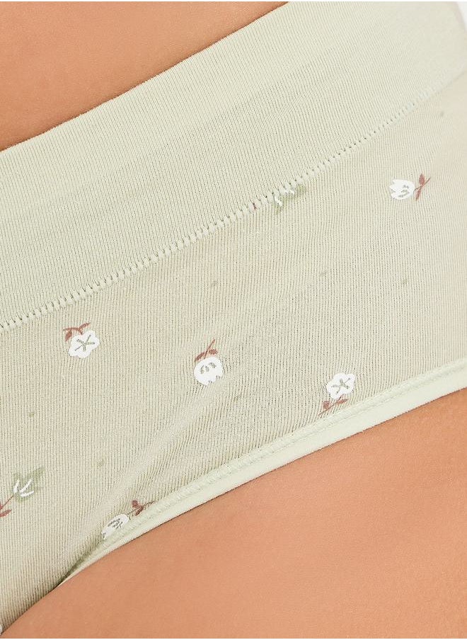 Styli - Pack of 3 - Wide Waistband Ditsy Print Cotton Shorts - Image 1