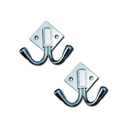 ROSEKA Double Hook khunti owel Hanger for Kitchen BathroomUtensil Hook HolderBedroom Clothing Hanger Pack of 2 - Image 1