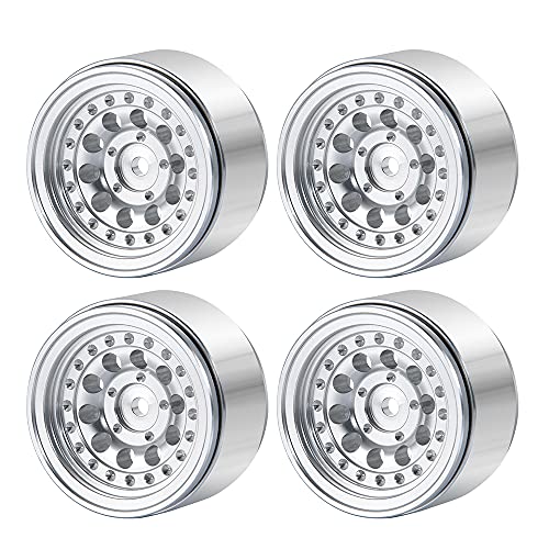 RCLIONS 4pcs1set Aluminum 1 Micro Beadlock Wheels Rims for All 124 Scale Axial SCX24 Deadbolt RC Crawler Car Upgrades Accessories - Image 1