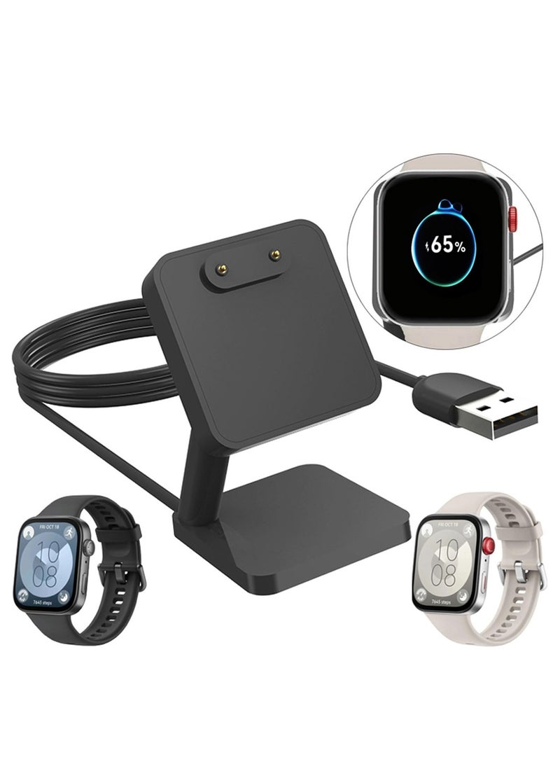 Charger Dock Compatible with HUWEI Watch Fit 3 Smartwatch Magnetic Charging Stand Base with 3.3 Feet Charger Cable - Image 1