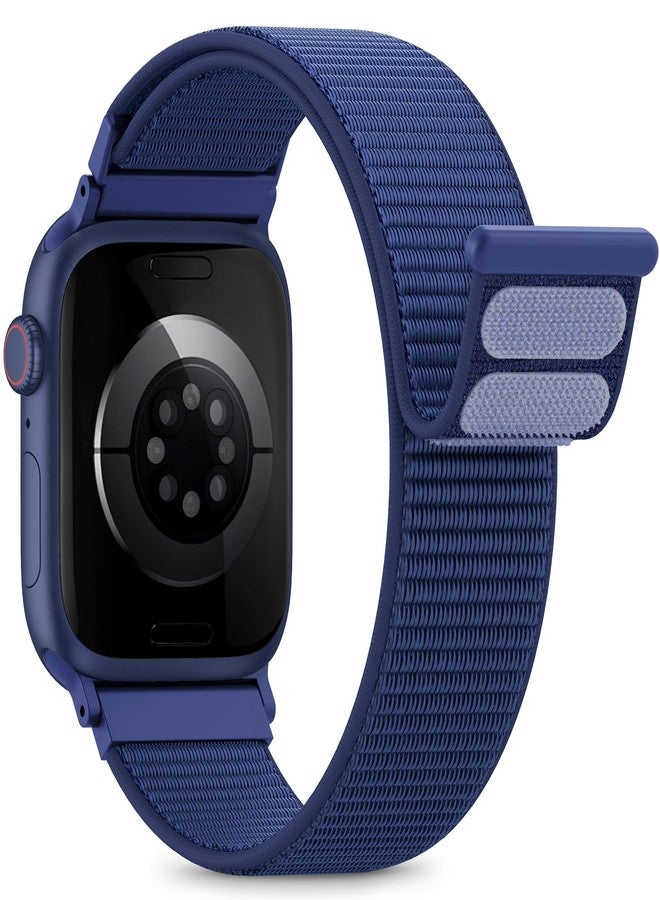 سوار رياضي من النايلون متوافق مع أساور ساعة Apple Watch 44 مم و45 مم و46 مم و49 مم و42 مم للنساء والرجال، أحزمة معصم iWatch لـ Ultra 3 2 وSe وSeries 11 و10 و9 و8 و7، قابل للتهوية، سوار ناعم مثالي للأنشطة الخارجية - Image 1