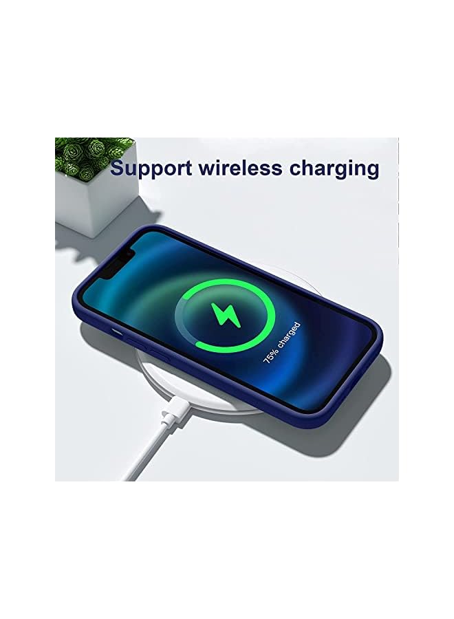YoYoTech Soft Liquid Silicon Case Compatible with iPhone 13 Mini Case, Shock-Proof Protective Case Matte Finish Cover designed for iPhone 13 Mini 5.8’ (2021)- Blue - Image 5
