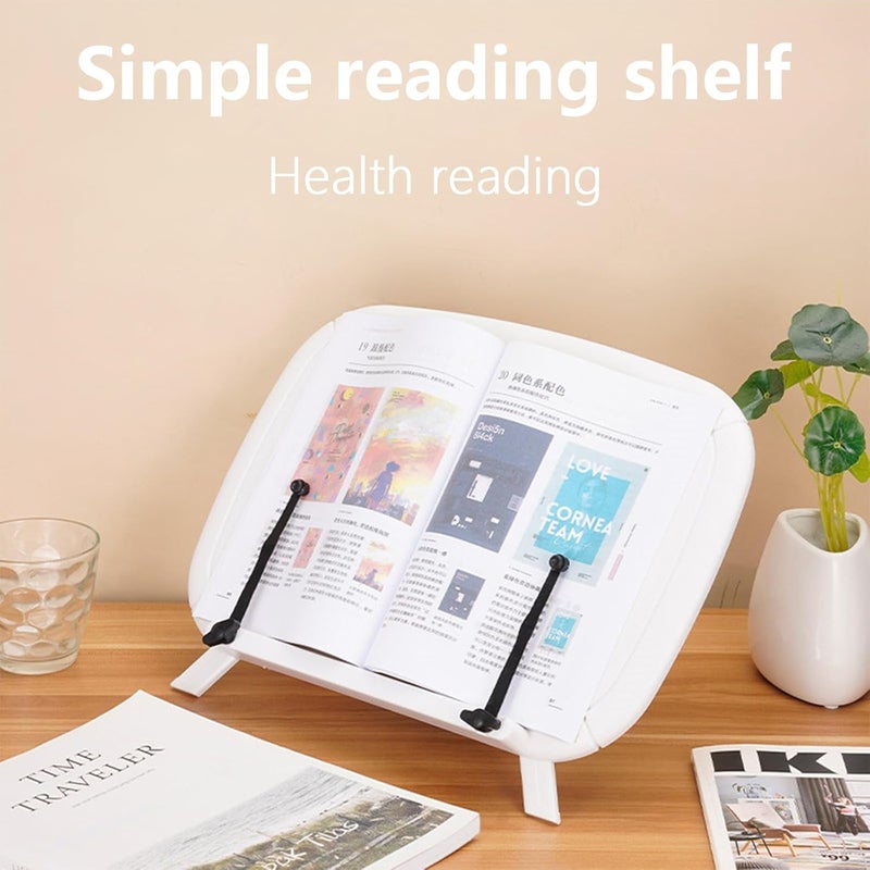 MultiAngle Tablet Holder HandsFree Desk Book Stand Adaptable for Various Setting Durability ABS Construction Folding Storage Rack - Image 5