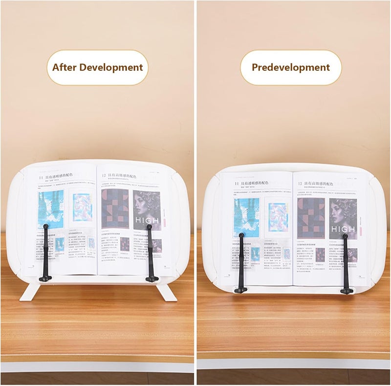 MultiAngle Tablet Holder HandsFree Desk Book Stand Adaptable for Various Setting Durability ABS Construction Folding Storage Rack - Image 4