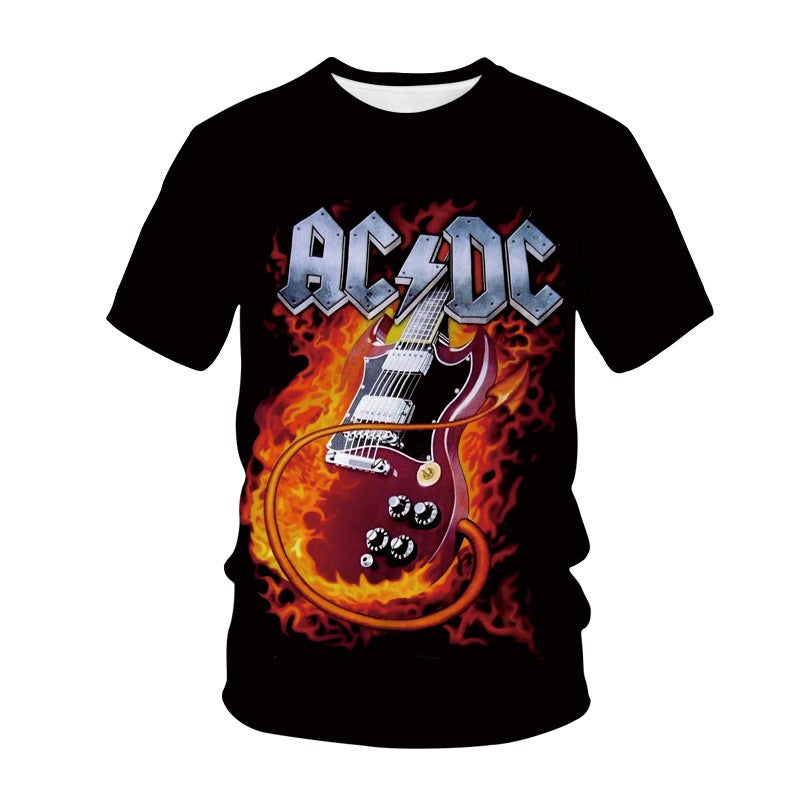 2021 Flame Note 3D Digital Printing Men'S And Women'S Round Neck T-Shirt Manufacturers A Generation Of Hair - Image 1