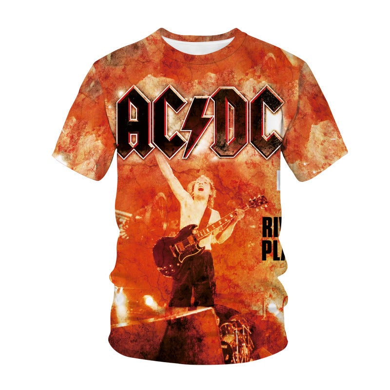 2021 Flame Note 3D Digital Printing Men'S And Women'S Round Neck T-Shirt Manufacturers A Generation Of Hair - Image 3