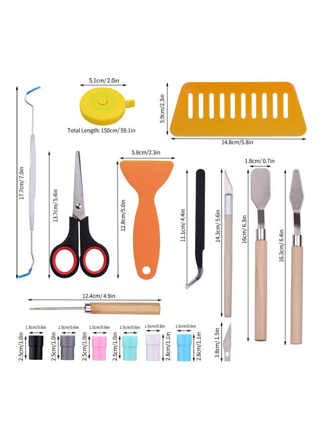 NIBEMINENT 24-Piece Craft Tools Set Multicolour - Image 4