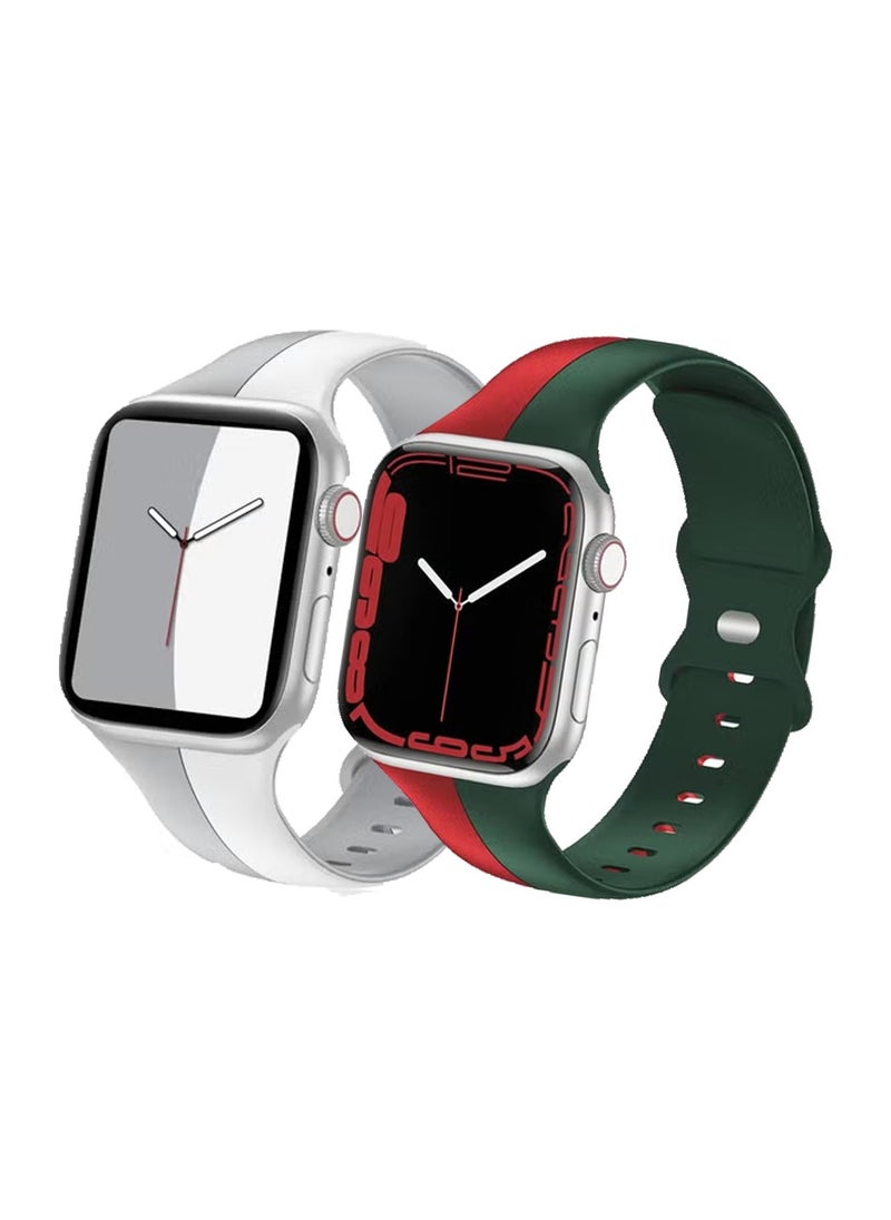 TEMPO Sport Bands Compatible with Apple Watch Ultra 2/1 Ultra 49mm 46mm 45mm 44mm 42mm for Men Women, Soft Silicone,Waterproof Strap for iWatch Series 10 9 8 7 6 5 4 3 2 1 SE  - Image 1